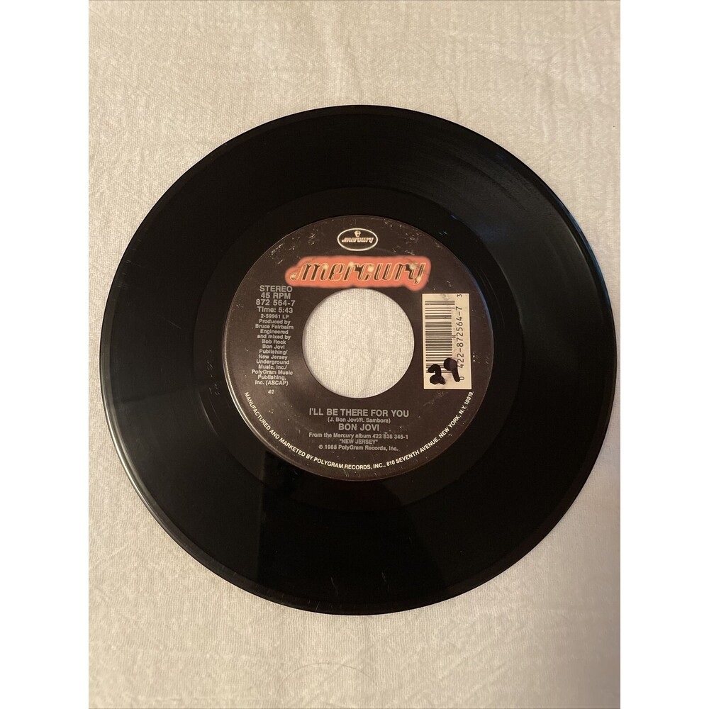 Bon Jovi I’ll Be There For You/Homebound Train 45RPM Mercury Records 1989
